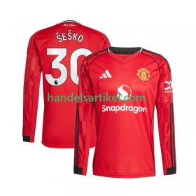 Manchester United Benjamin Sesko 30 Heim Trikotsatz 2025/26 Langarm